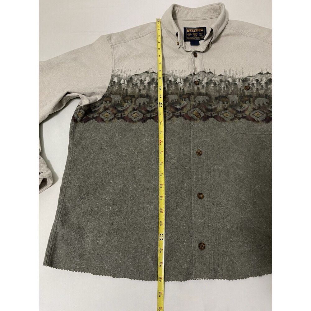 John Rich and Bros Woolrich Shirt Vintage Bear Mountain Men's Large Flawed - Picture 3 of 6